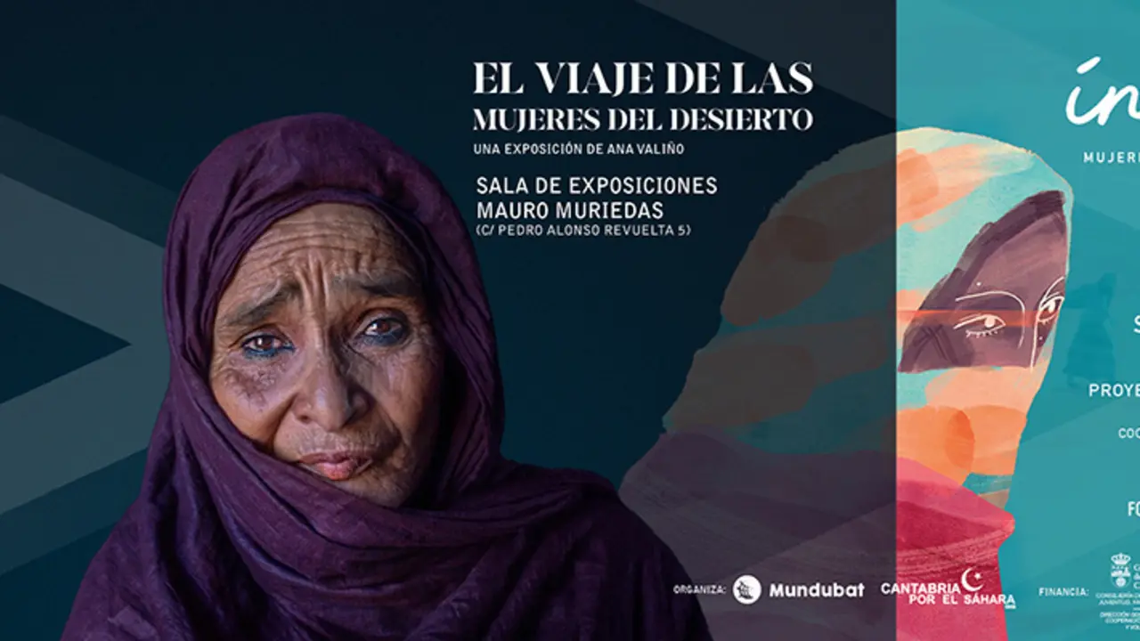 Cartel de las iniciativas de Fundaci&oacute;n Mundubat y Cantabria por el S&aacute;hara en Torrelavega