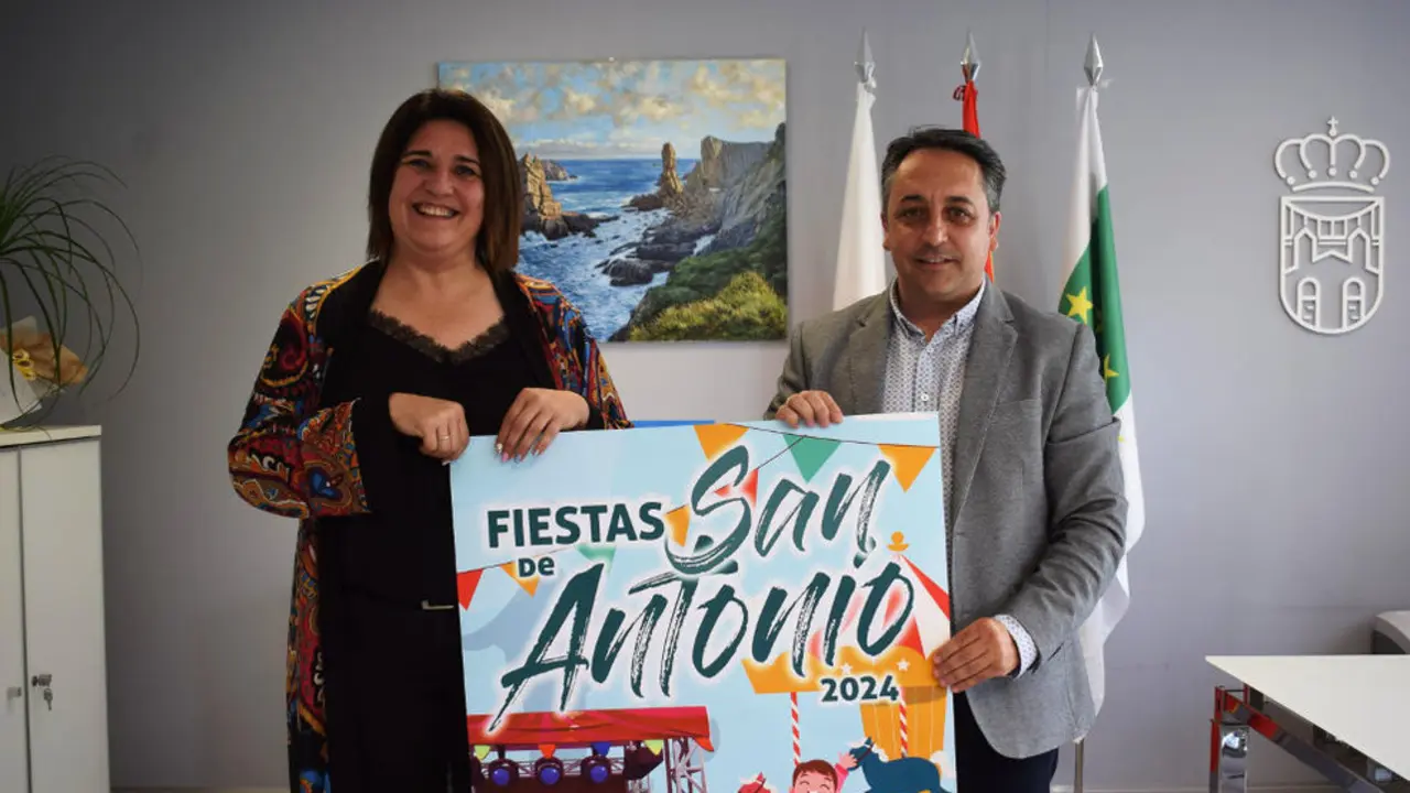 El alcalde de Pi&eacute;lagos, Carlos Caram&eacute;s, y la concejala de Festejos, Gloria B&aacute;rcena, presentan la programaci&oacute;n de las Fiestas de San Antonio de Renedo