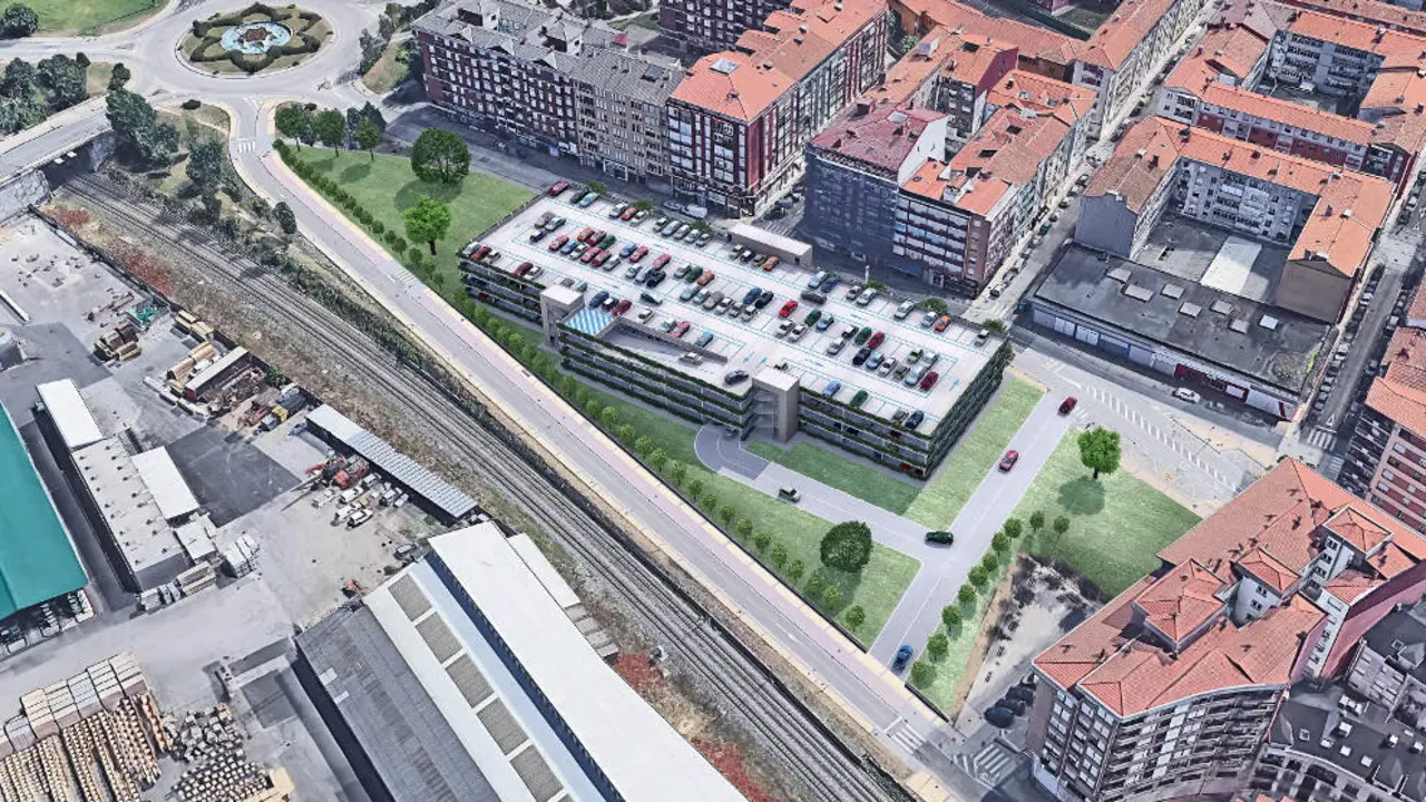 Infograf&iacute;a del proyecto de aparcamiento en altura en La Carmencita