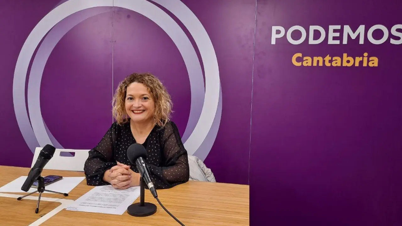 La coordinadora auton&oacute;mica de Podemos Cantabria, Mercedes Gonz&aacute;lez