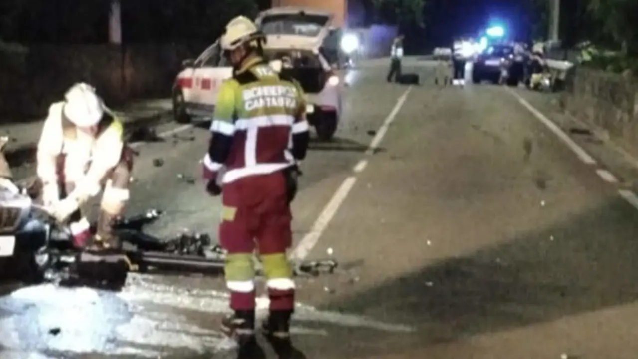 Accidente entre dos veh&iacute;culos