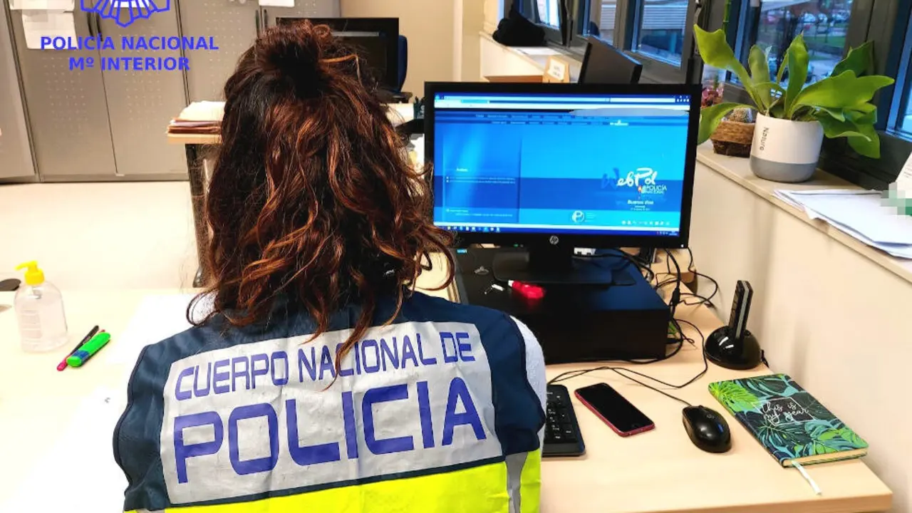 Polic&iacute;a en un ordenador