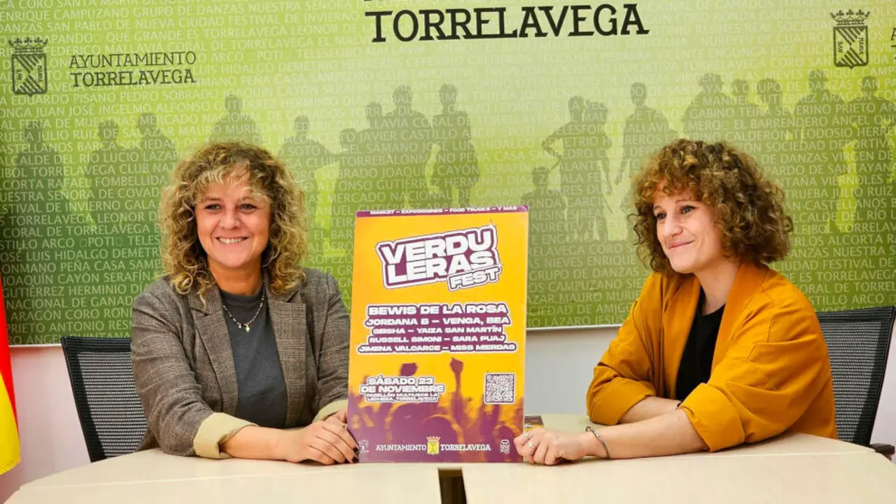 La concejala de Igualdad, Patricia Portilla, acompa&ntilde;ada por Carolina Palencia, coordinadora del evento, han presentado el Verduleras Fest