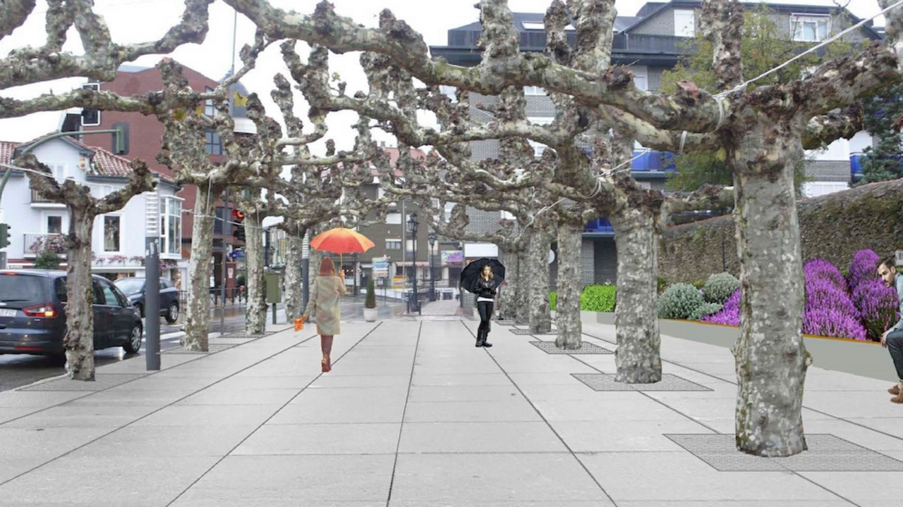 Infograf&iacute;a del Bulevar de Viares en Suances