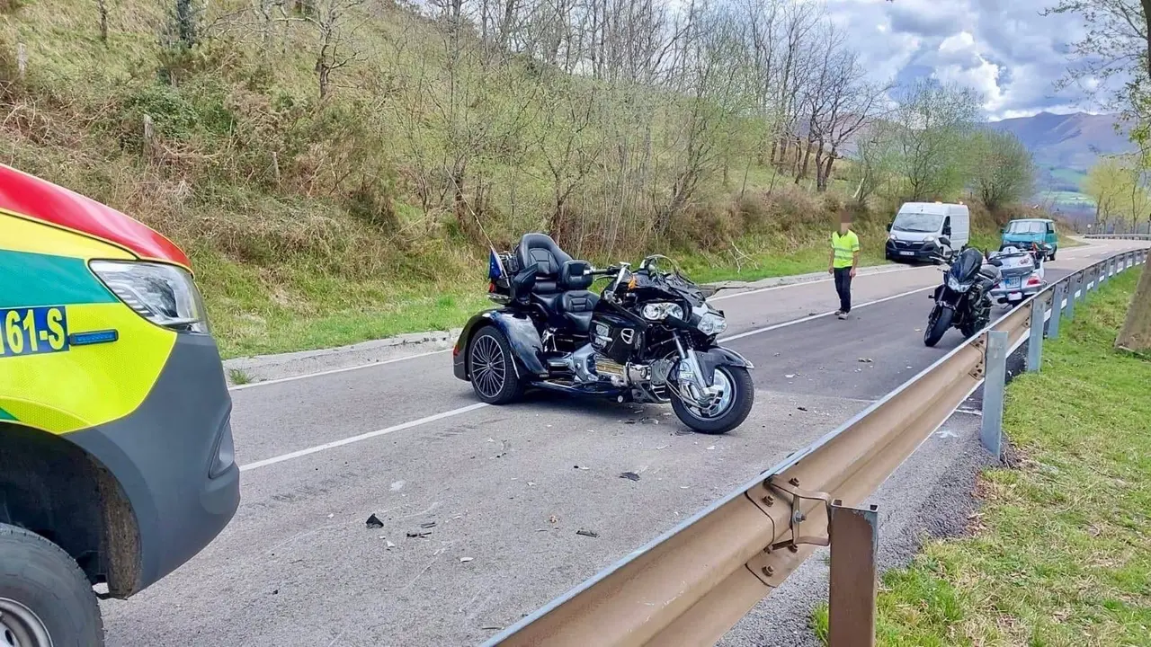 Moto accidentada