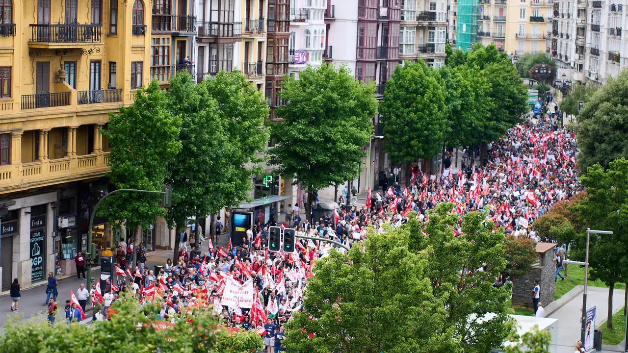 Manifestación convocada por el sector siderometalúrgico en Santander