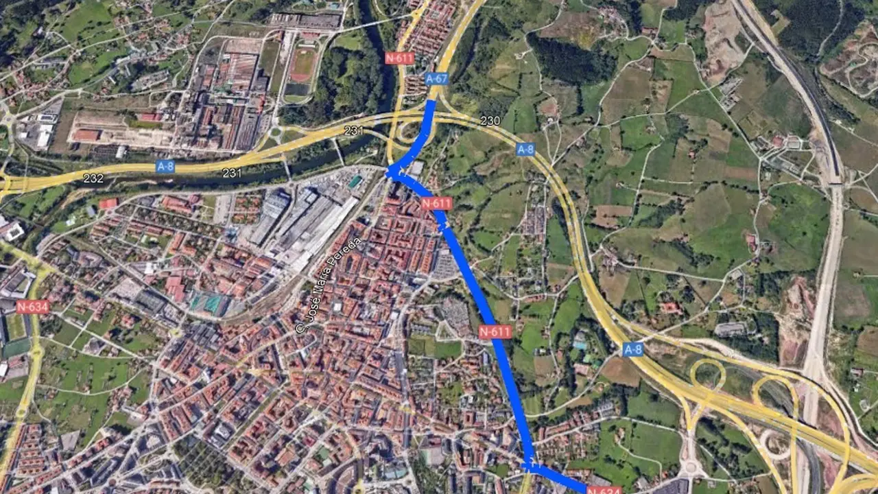 Corte de tráfico en el túnel de Torrelavega