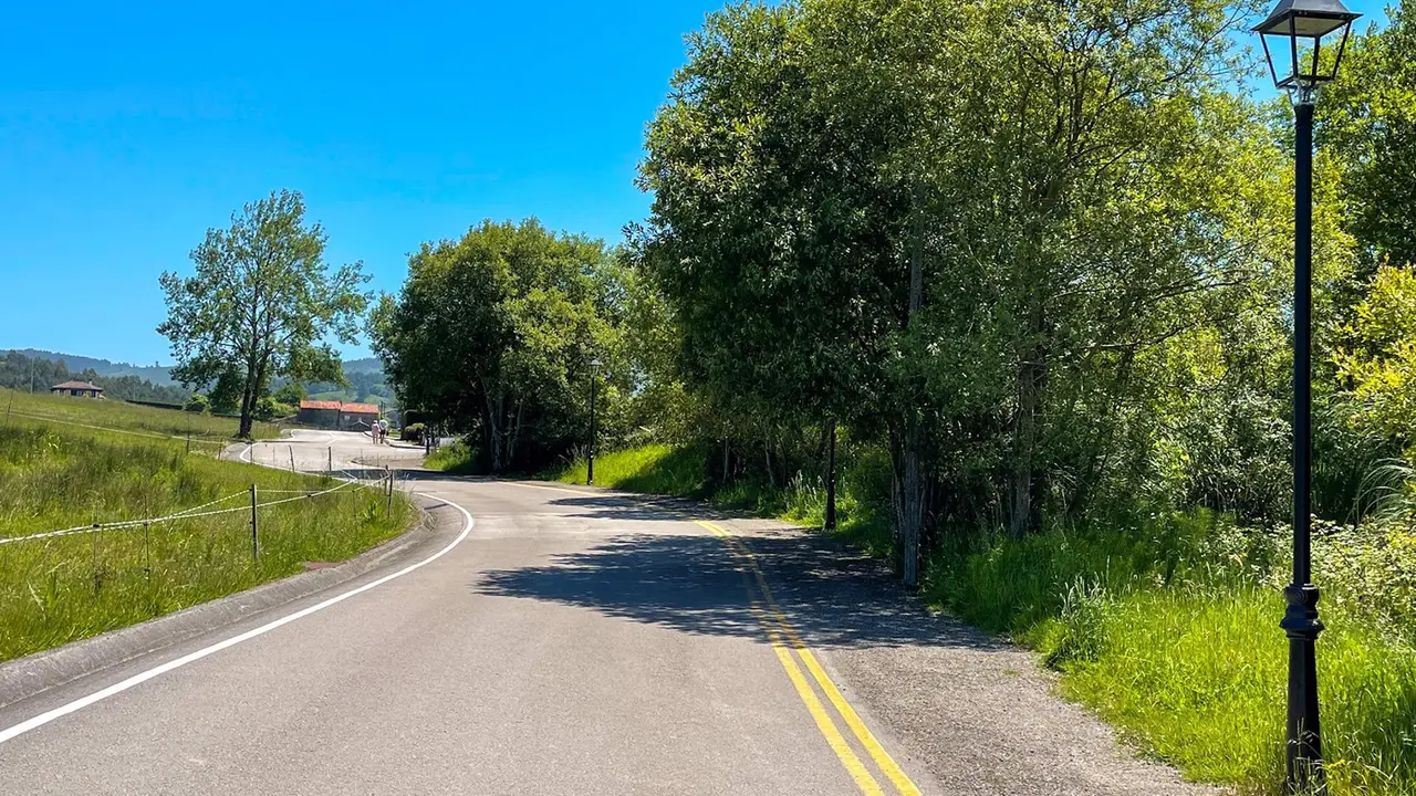 Farolas en el tramo de Regato Callejo donde se ha producido la sustracción del cableado eléctrico