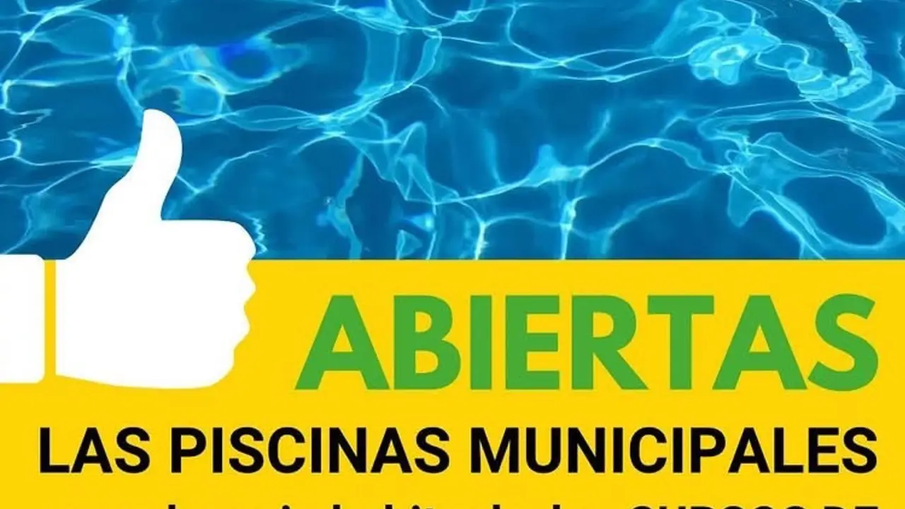 Cartel del Ayuntamiento de Villaescusa en sus redes sociales informando de la reapertura de la piscina tras haberse tenido que cerrar por la presencia de excrementos en el agua