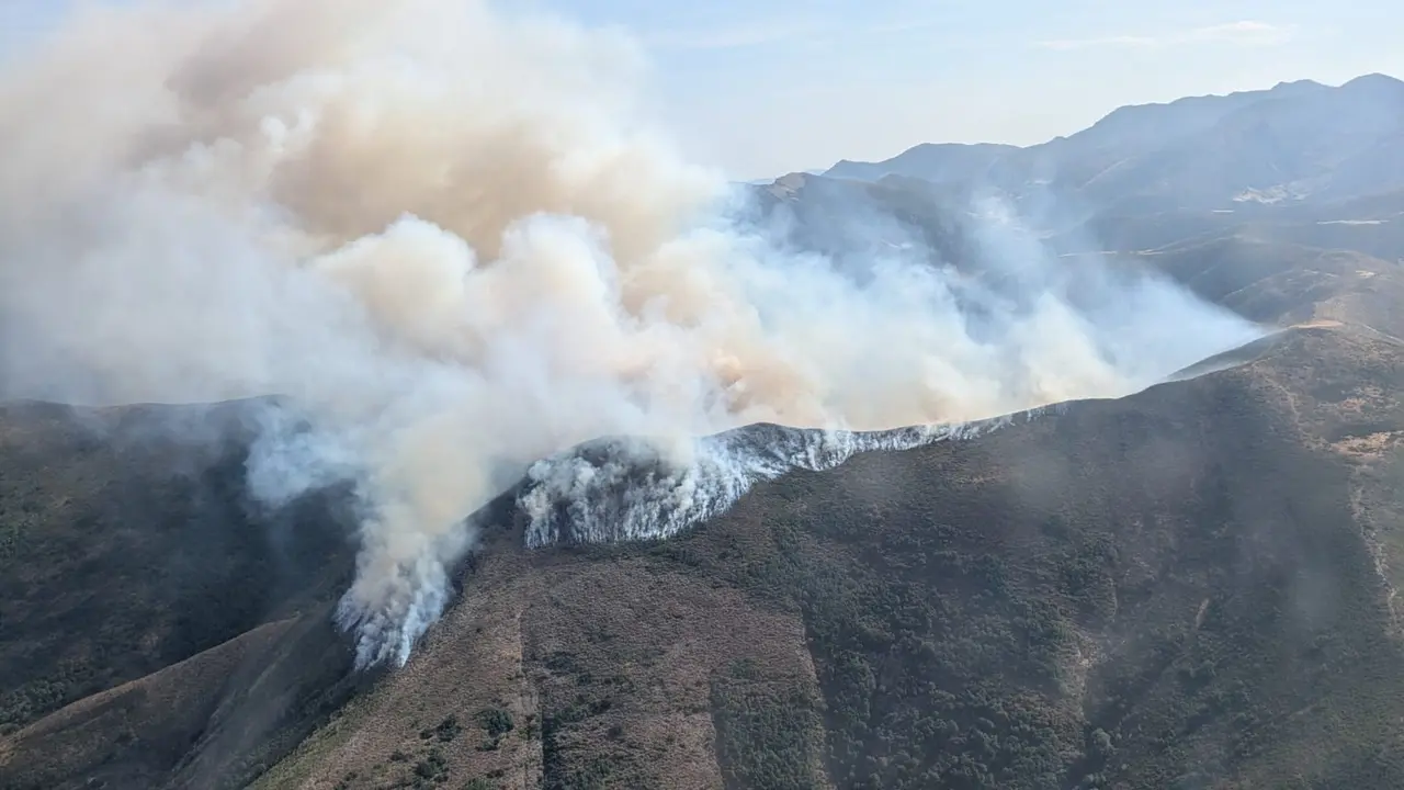 Imagen del incendio en Barniedo de la Reina
