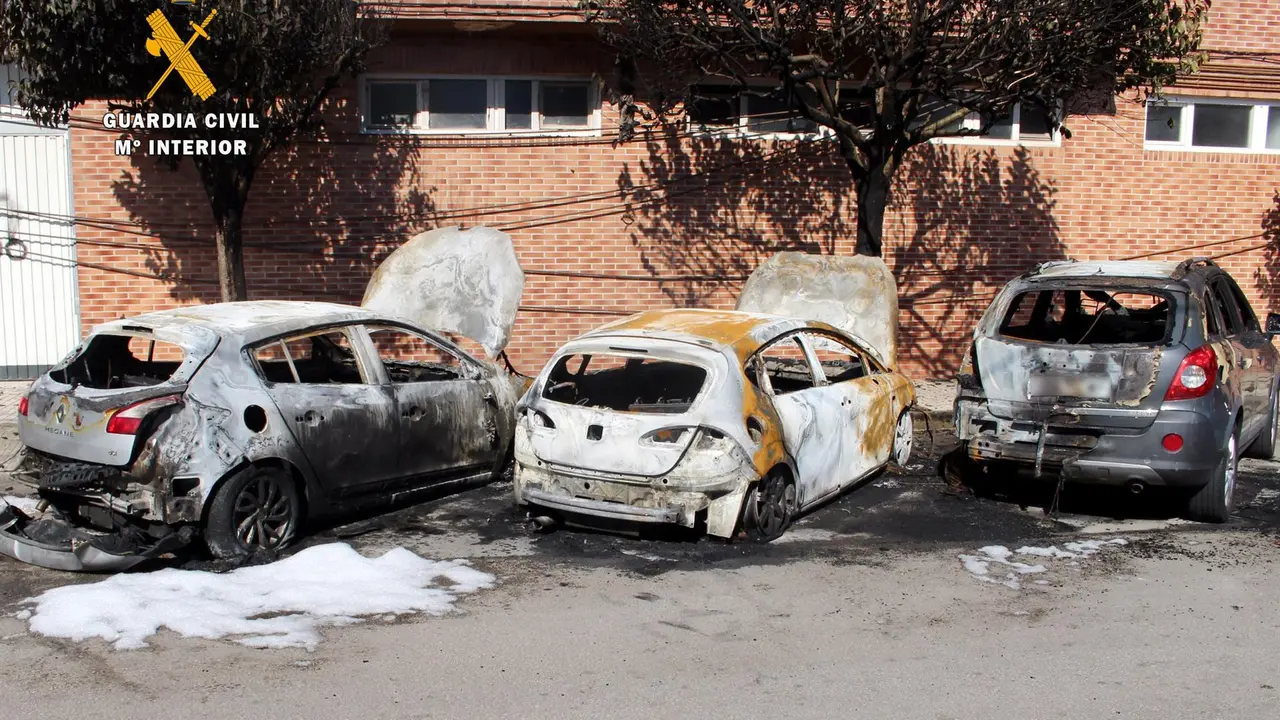 Coches quemados en verano en Cantabria