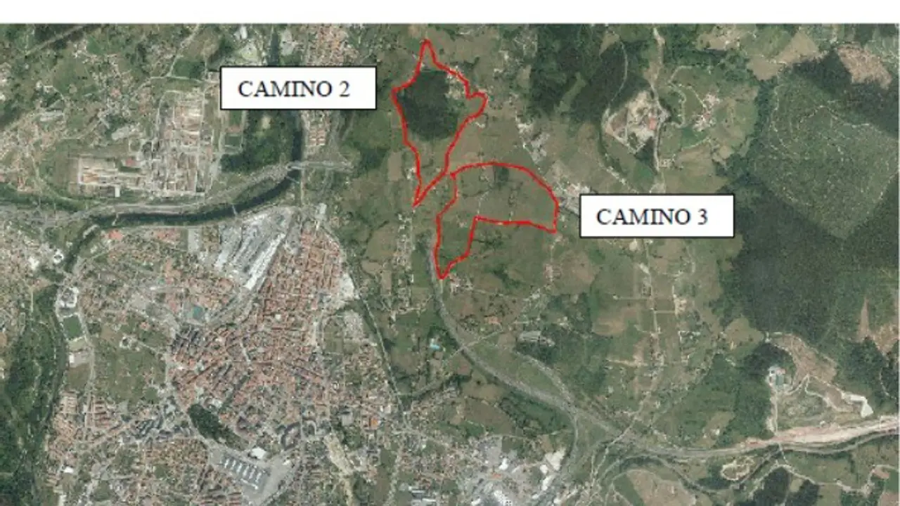 Plano de los caminos objeto de la mejora