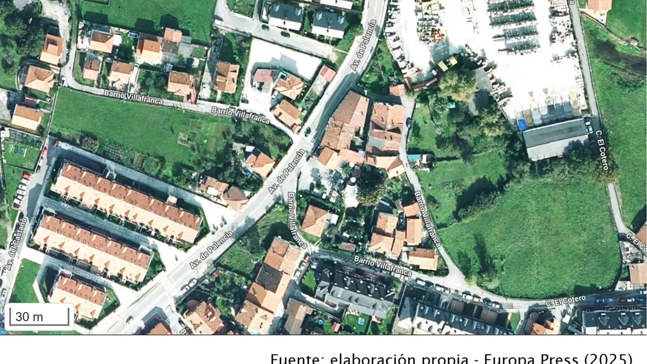 Zona de Torrelavega donde se encuentra el bar donde se produjo el atraco