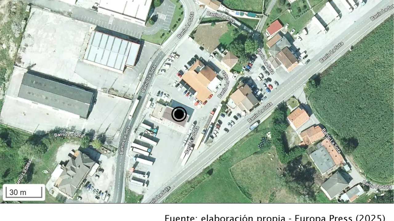 Zona del área de servicio Los Arcos