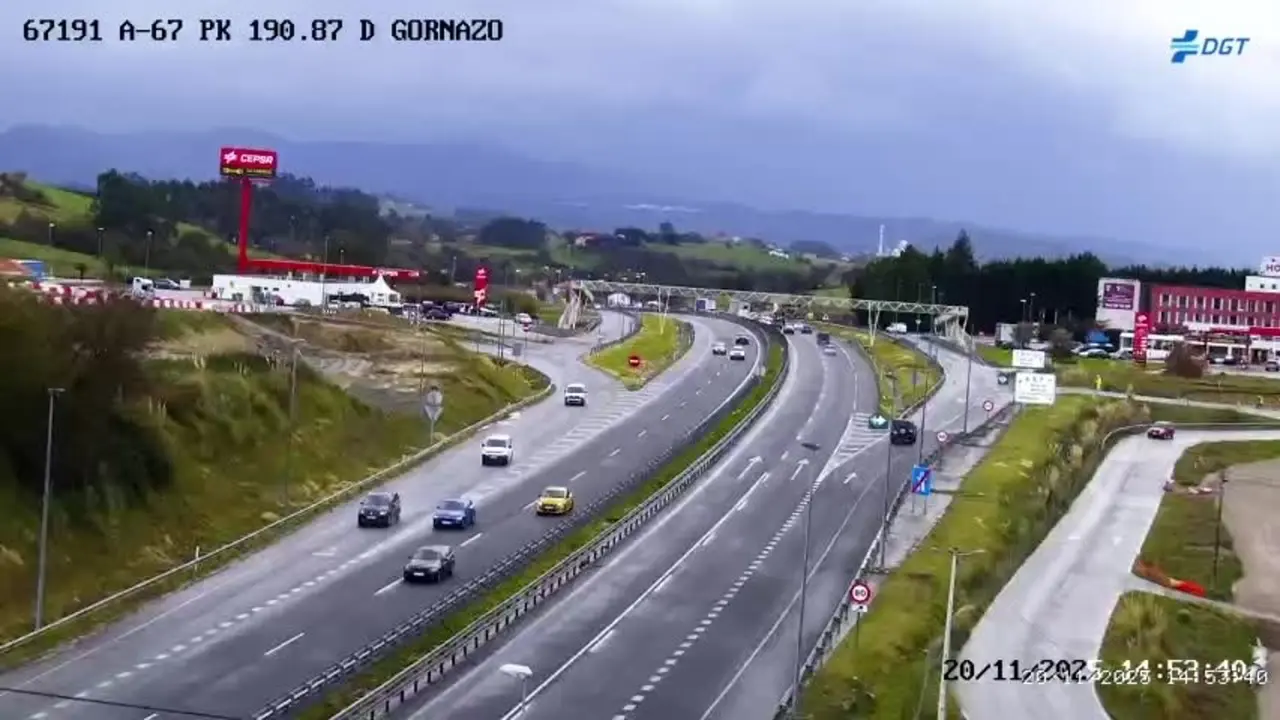 Autovía A-67 en la zona de Gornazo
