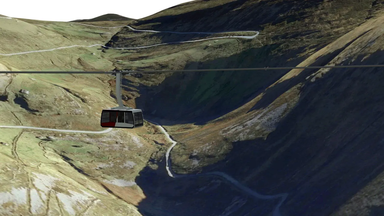 Infografía del proyecto del teleférico Mirador del Pas