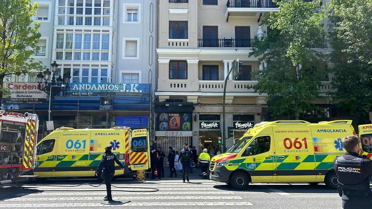 Atropello múltiple frente al Ayuntamiento de Santander 