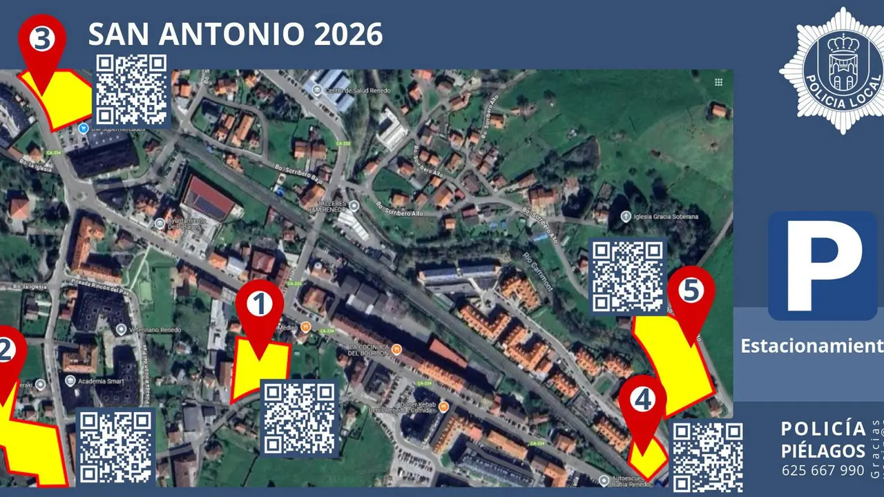 Mapa de los estacionamientos alternativos 