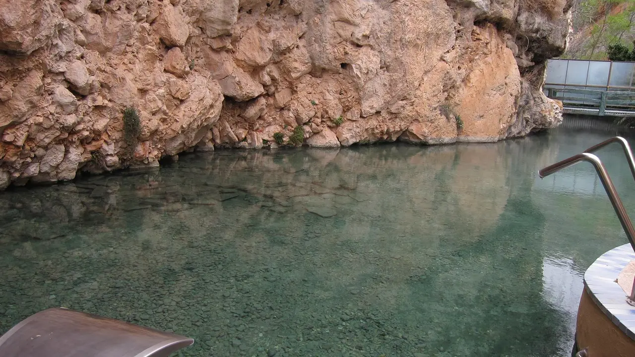 Piscina del Balneario de la Virgen, en Jaraba (Zaragoza)