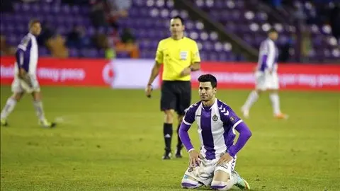 El delantero Javi Guerra en su etapa en el Valladolid. EFE/Archivo