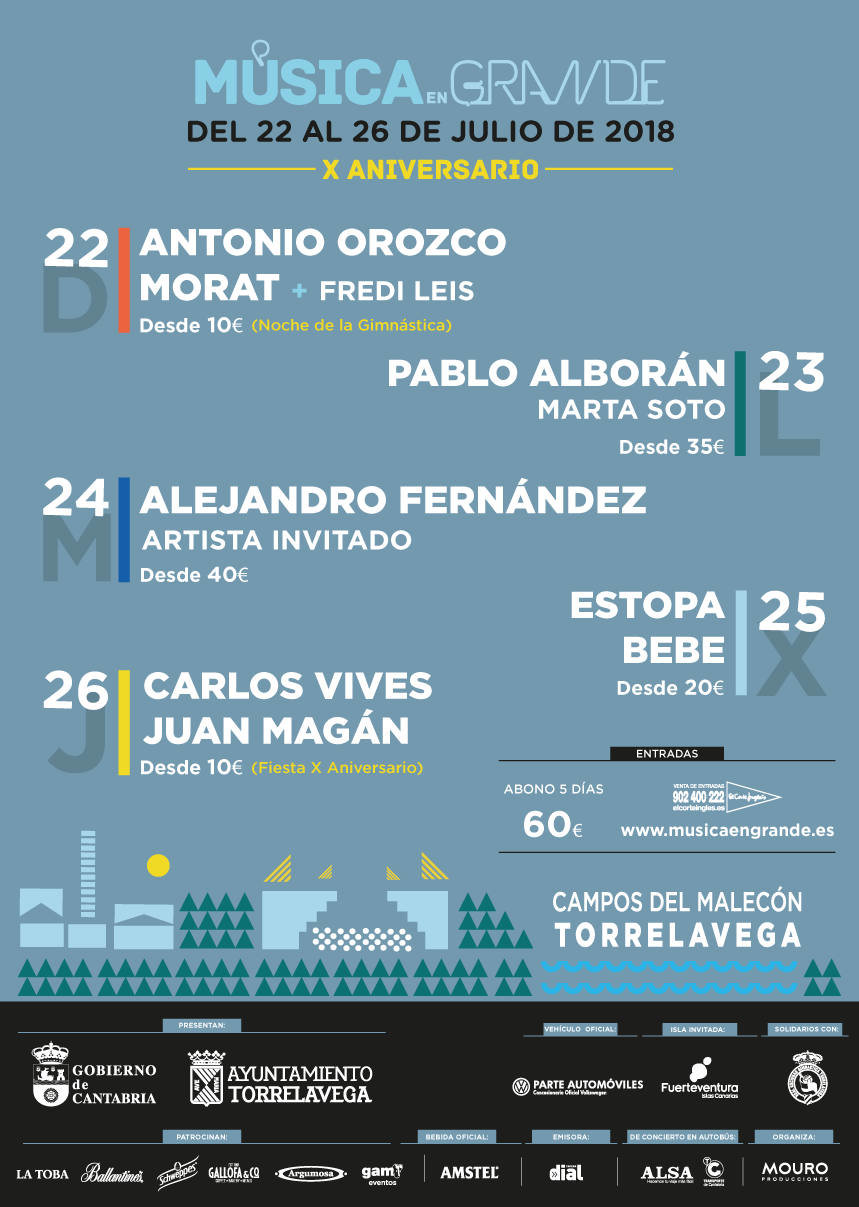 Cartel Musica en grande 2018 torrelavega